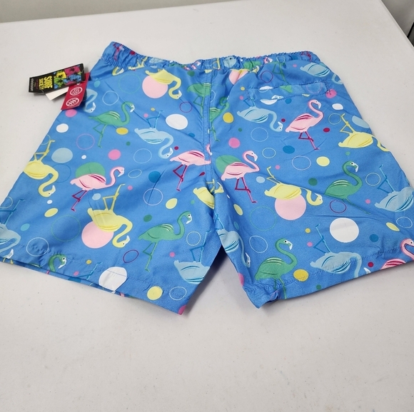 Surf Society Men's Swim Shorts Trunks Flamingo Dots Pattern Mesh Lining Medium - Picture 2 of 5